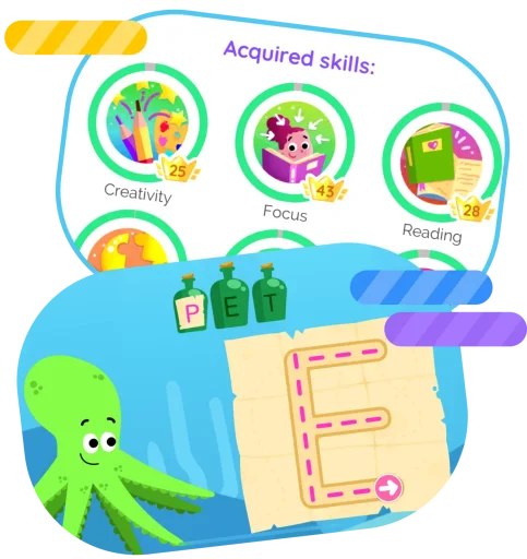 Smart Tales educational activities and parent dashboard