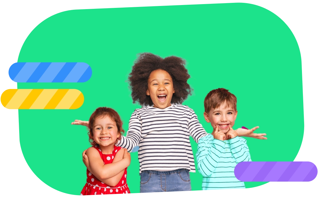 Happy and calm children enjoying their time.