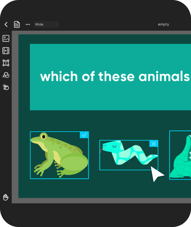 interactive educational games created with Zencreate software, featuring biology quizzes.